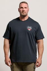 LYLE & SCOTT Big & Tall Navy Blue Laundry Graphic T-Shirt | BadRhino 3