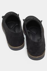 Black Faux Suede Fringe Loafers In Wide E Fit | Yours Clothing 4