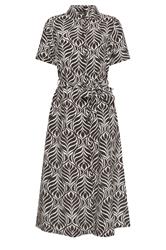 M&Co Brown Leaf Print Shirt Dress | M&Co 5