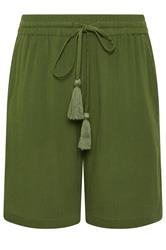 M&Co Khaki Green Crinkle Shorts