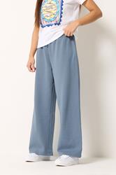 M&Co Petite Denim Blue Wide Leg Joggers | M&Co 1