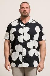 BadRhino Big & Tall Black Flower Poplin Shirt | BadRhino 3