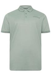 BadRhino Big & Tall Green Textured Polo Shirt