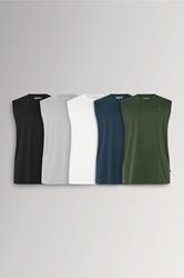 BadRhino Big & Tall Black/White/Navy/Khaki/Grey 5 Pack Muscle Vest | BadRhino 3