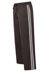 PixieGirl Petite Women's Chocolate Brown Side Stripe Wide Leg Joggers | PixieGirl 2