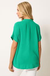 M&Co Green Notch Neck Blouse | M&Co 2