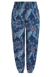 YOURS Curve Blue Paisley Print Balloon Trousers