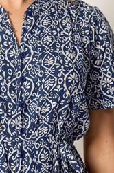 LTS Tall Women's Dark Blue & White Floral Tie Waist Maxi Dress | Long Tall Sally 4
