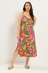 YOURS Plus Size Pink Sleeveless Maxi Dress | Yours Clothing 3