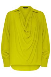 M&Co Green Drape Front Blouse