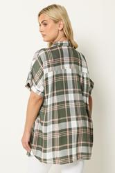 YOURS Plus Size Green Checked Shirt | Yours Clothing 4