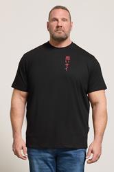 BadRhino Big & Tall Black Rhino Japanese Graphic T-Shirt | BadRhino 3