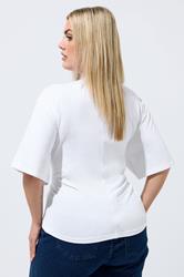 LIMITED COLLECTION Plus Size White Corset Seam T-Shirt | Yours Clothing 2