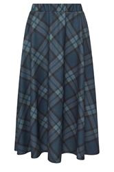 PixieGirl Petite Green Check Midi Skirt