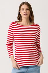 M&Co 2 PACK Red & Blue Stripe Slash Neck Tops | M&Co 1