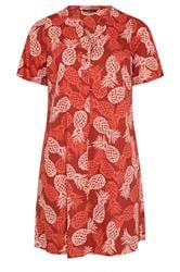 YOURS Plus Size Brown Pineapple Tunic Dress | Yours Clothing 5