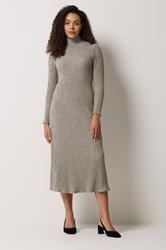 M&Co Natural Brown Soft Touch Fit & Flare Dress 3