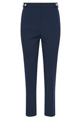M&Co Navy Blue Tab Detail Tailored Trousers | M&Co 6