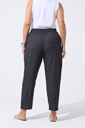 LIMITED COLLECTION Plus Size Black Polka Dot Barrel Trousers | Yours Clothing 4