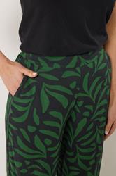 LTS Tall Women's Black Palm Print Wide Leg Trousers | Long Tall Sally 5