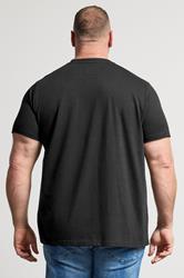 BadRhino Big & Tall Black Embroidered Script T-Shirt | BadRhino 2