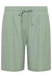 M&Co Sage Green Linen Shorts | M&Co 6
