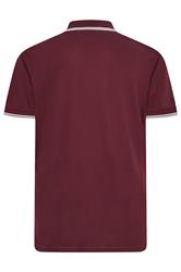 BadRhino Big & Tall Burgundy Red Tipped Polo Shirt | BadRhino 7