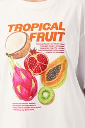 LIMITED COLLECTION Plus Size White 'Tropical Fruit' Graphic T-Shirt | Yours Clothing 4