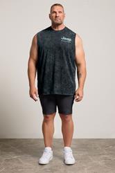 BadRhino Big & Tall Black Acid Wash 'Jeep' Graphic Vest | BadRhino 1