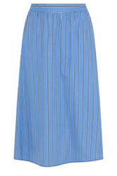 YOURS falda midi azul de rayas