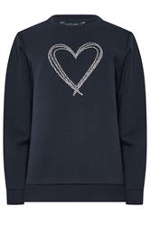M&Co Navy Blue Animal Print Heart Sweatshirt | M&Co 5