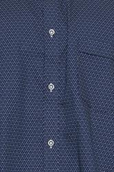 KAM Big & Tall Navy Blue Geo Print Shirt | BadRhino 5