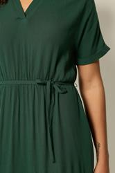 M&Co Green Tiered Tie Waist Midi Dress | M&Co 4