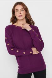M&Co Berry Purple Batwing Eyelet Jumper | M&Co 3