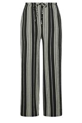YOURSET 2 PACK Plus Size Black Stripe Wide Leg Trousers | Yours Clothing 8