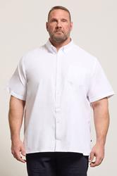 KAM White Oxford Short Sleeve Shirt | BadRhino 3