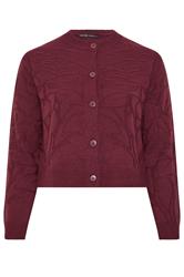 LIMITED COLLECTION Curve Red Rose Jacquard Cardigan