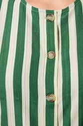 LIMITED COLLECTION Plus Size Green & White Stripe Waistcoat | Yours Clothing 4