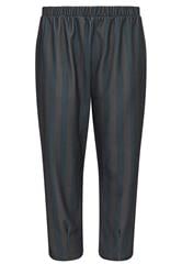 LIMITED COLLECTION Curve Chocolate Brown Stripe Barrel Trousers
