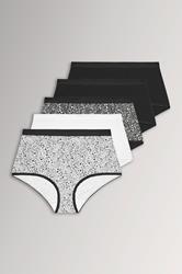 YOURSET 5 PACK Plus Size Black Paisley Print Full Briefs | Yours Clothing 3