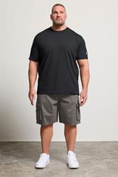 KAM Big & Tall Black Active T-Shirt | BadRhino 1