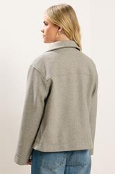 PixieGirl Petite Women's Natural Brown Brushed Jacket | PixieGirl 2