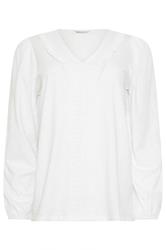 M&Co White Frill Detail Cotton Blouse