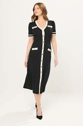 STAR Black Contrast Knitted Dress | StarByJM 2