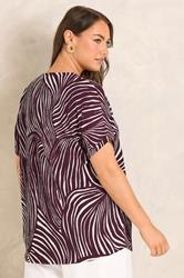 EVANS Plus Size Berry Red Crinkle Top | Evans 2