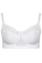 YOURSET 2 PACK Plus Size White Lace Trim Bra | Yours Clothing 1