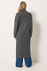 LTS Tall Grey Button Knitted Coatigan | Long Tall Sally 2