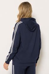 LTS Tall Women's Navy Blue Side Tape Hoodie | Long Tall Sally 2