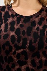 YOURS Plus Size Brown Leopard T-Shirt | Yours Clothing 6