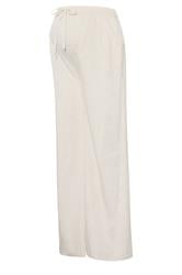 LTS Tall Women's Maternity Cream Wide Leg Linen Trousers | Long Tall Sally 5